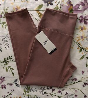 NWT Lezat Eco Active Texture Athletic High Waist Soft Rib Rose Leggings XLarge